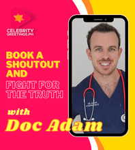 Load image into Gallery viewer, Doc Adam; doctor; vlogger; Youtuber; Australian; CelebrityGreetings.PH; Personalized celebrity greeting; personalized shoutout;