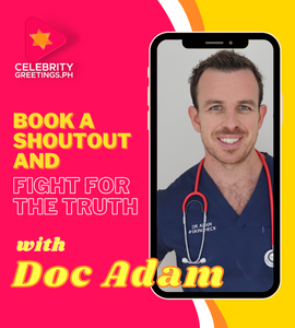 Doc Adam; doctor; vlogger; Youtuber; Australian; CelebrityGreetings.PH; Personalized celebrity greeting; personalized shoutout;